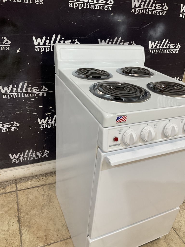 Holiday Used Electric Stove 220volts (40/50 AMP) 20inches {3 prong} (White) 