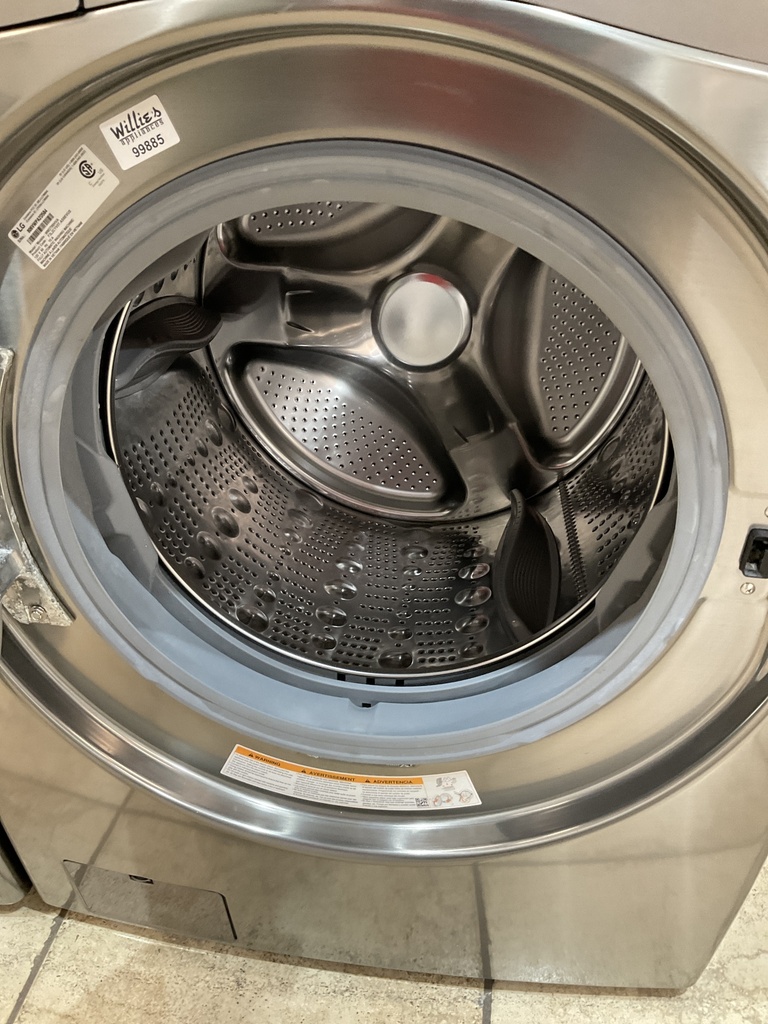 Lg Used Natural Gas Set Washer/Dryer Front-load 27inches (Grey) 