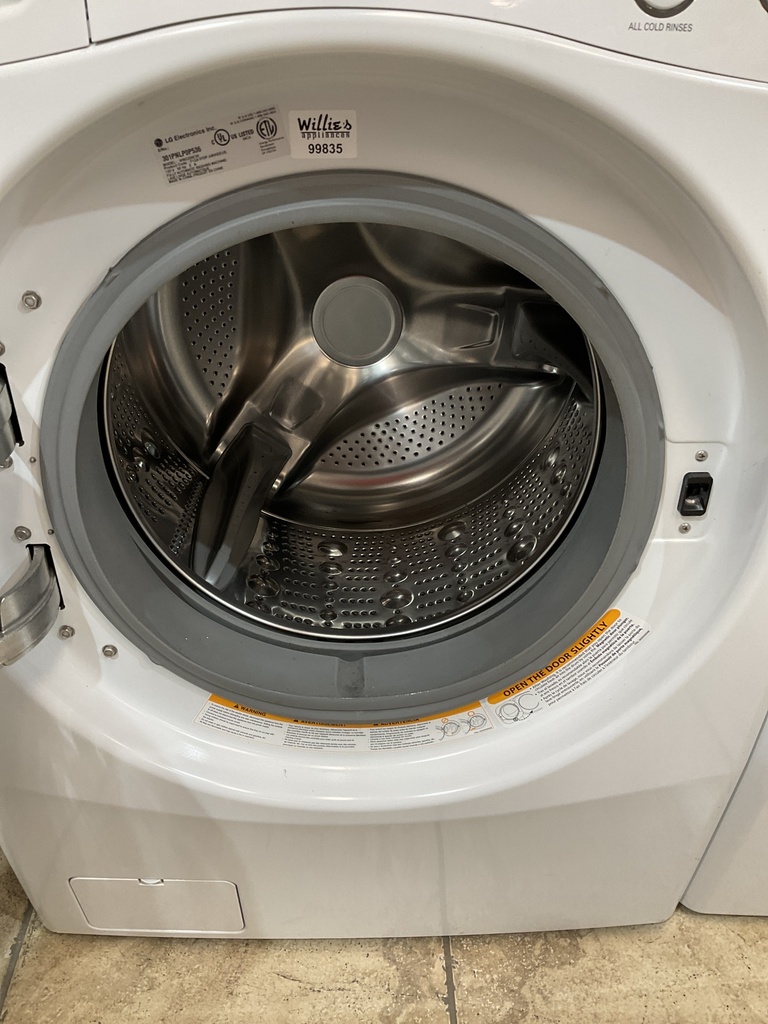 Lg Used Electric Set Washer/Dryer Front-load 220volts (30 AMP) 27inches {3 prong}  (White) 