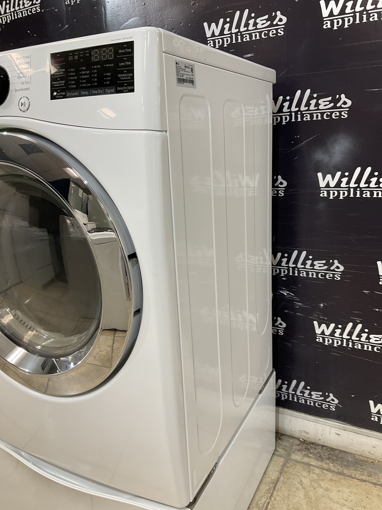 Lg Used Electric Dryer 220volts (30 AMP) 27inches {no cord} (White)