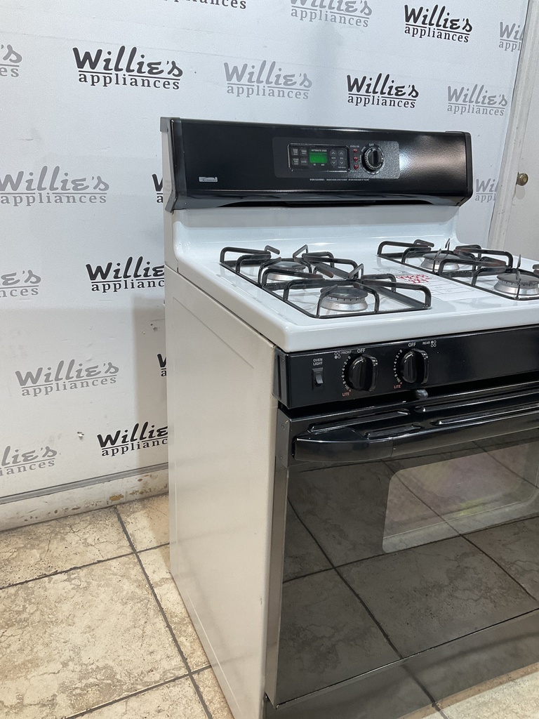 Kenmore Used Natural Gas Stove 30inches (White/Black)
