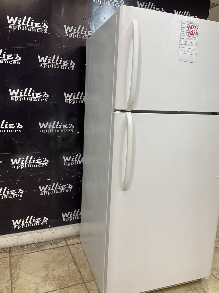 Frigidaire Used Refrigerator Top and Bottom 30x65 1/2” (White) 
