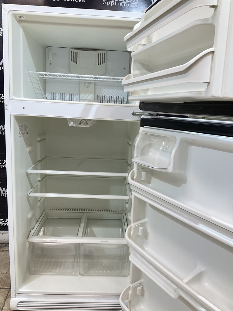 Frigidaire Used Refrigerator Top and Bottom 30x65 1/2” (White) 