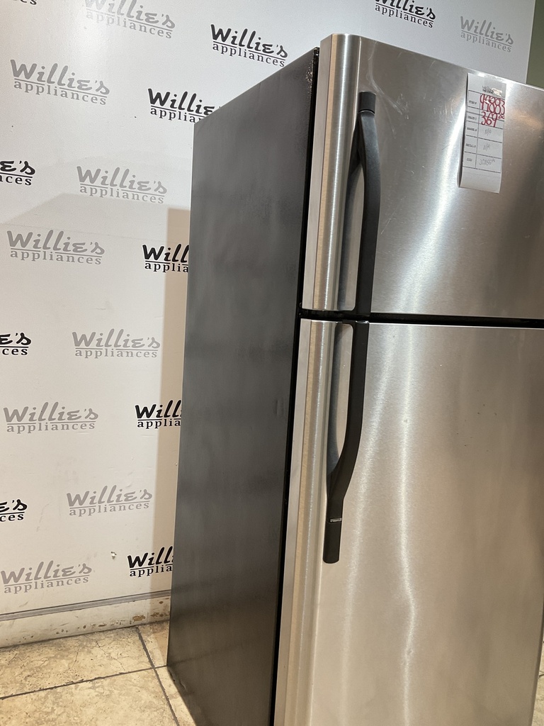 Frigidaire Used Refrigerator Top and Bottom 30x65 1/2” (Stainless Steel) 