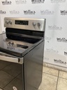 Whirlpool Used Electric Stove 220volts (40/50 AMP) 30inches {no cord} (Stainless Steel) 