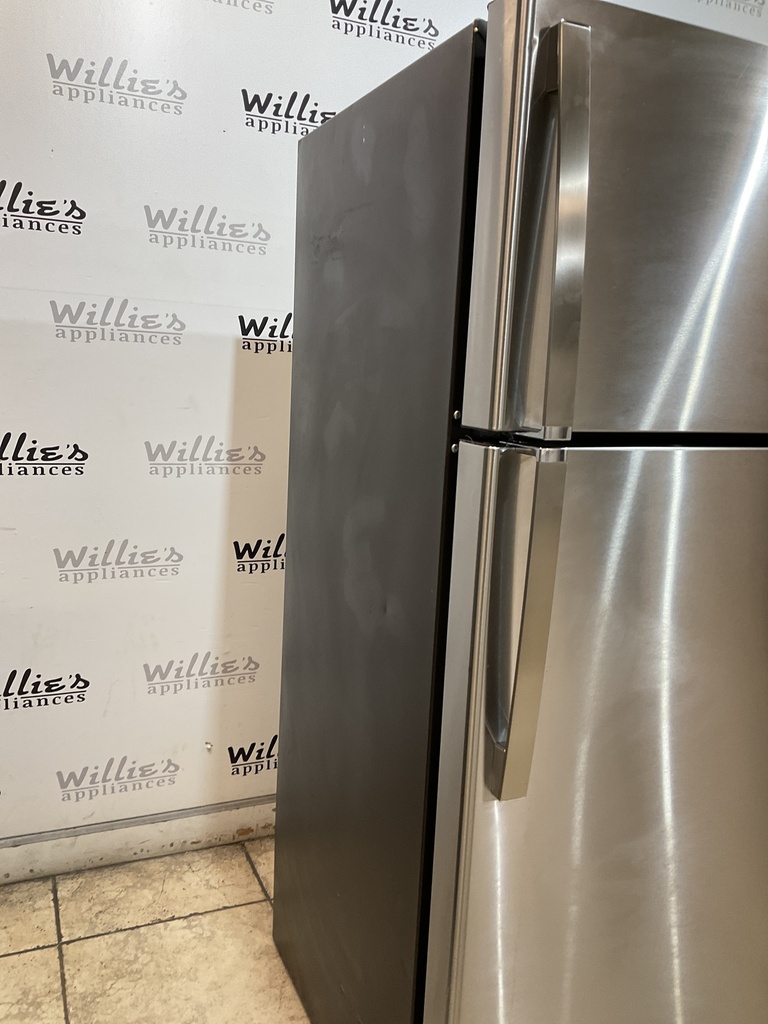 Ge Used Refrigerator Top and Bottom 28x64 1/2” (Stainless Steel) 