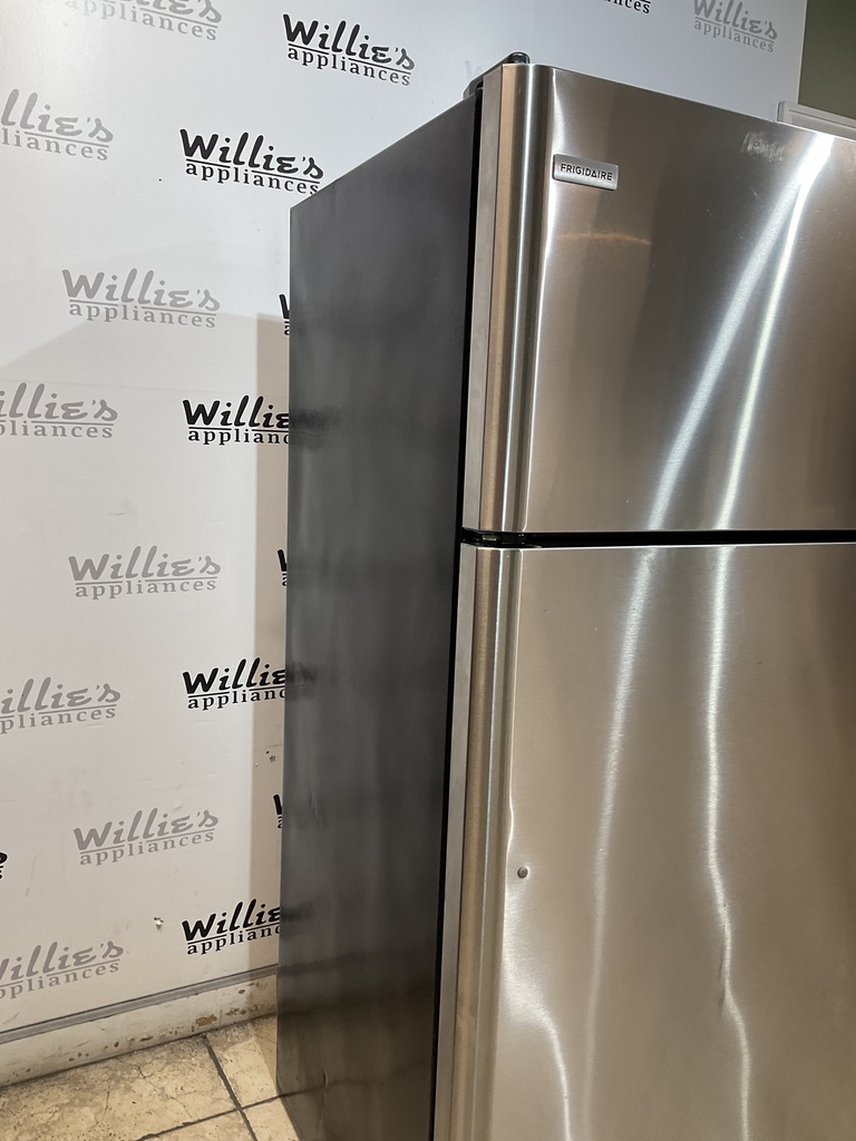 Frigidaire Used Refrigerator Top and Bottom 30x65 1/2” (Stainless Steel) 