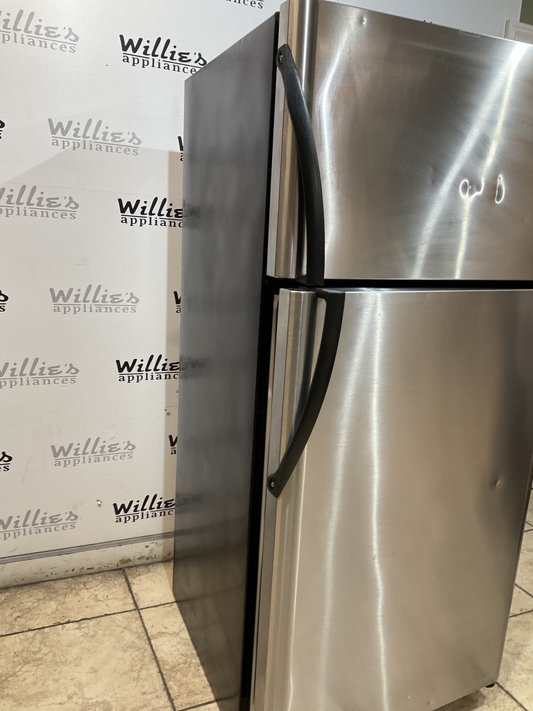 Frigidaire Used Refrigerator Top and Bottom 30x65 1/2” (Stainless Steel)