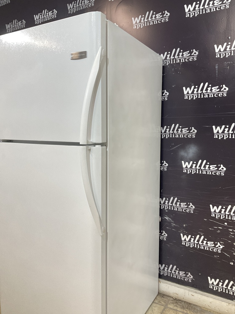 Frigidaire Used Refrigerator Top and Bottom 30x68 1/2” (White) 