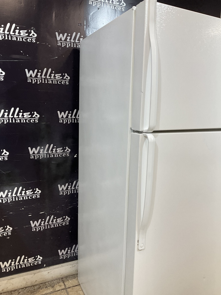 Whirlpool Used Refrigerator Top and Bottom 28x67 1/2” (White) 