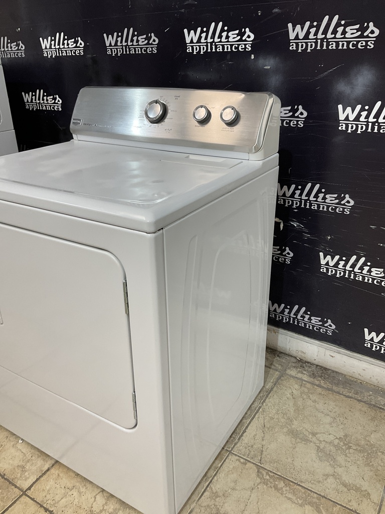 Maytag Used Electric Dryer 220volts (30 AMP) 29inches {no cord} (White) 