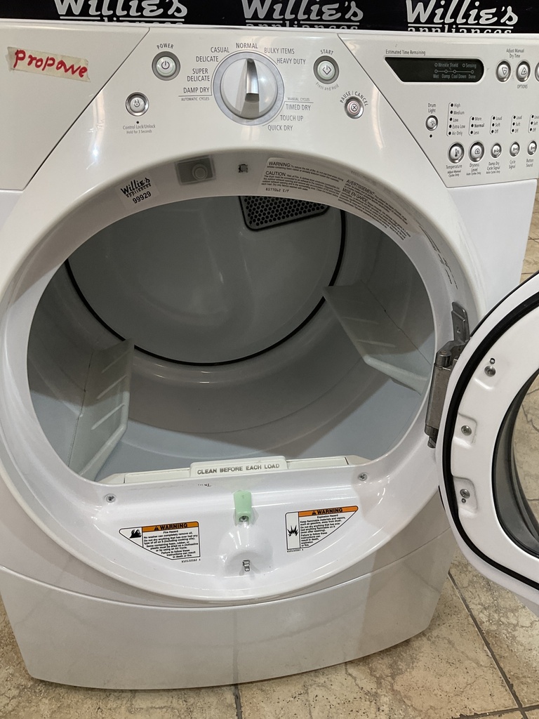 Whirlpool Used Gas Propane Dryer 27inches (White)  