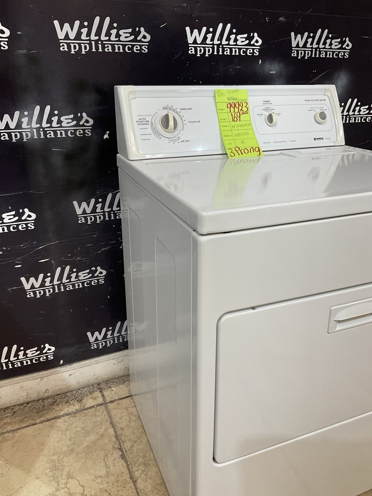 Kenmore Used Electric Dryer 220volts (30 AMP) 29inches {3 prong} (White) 