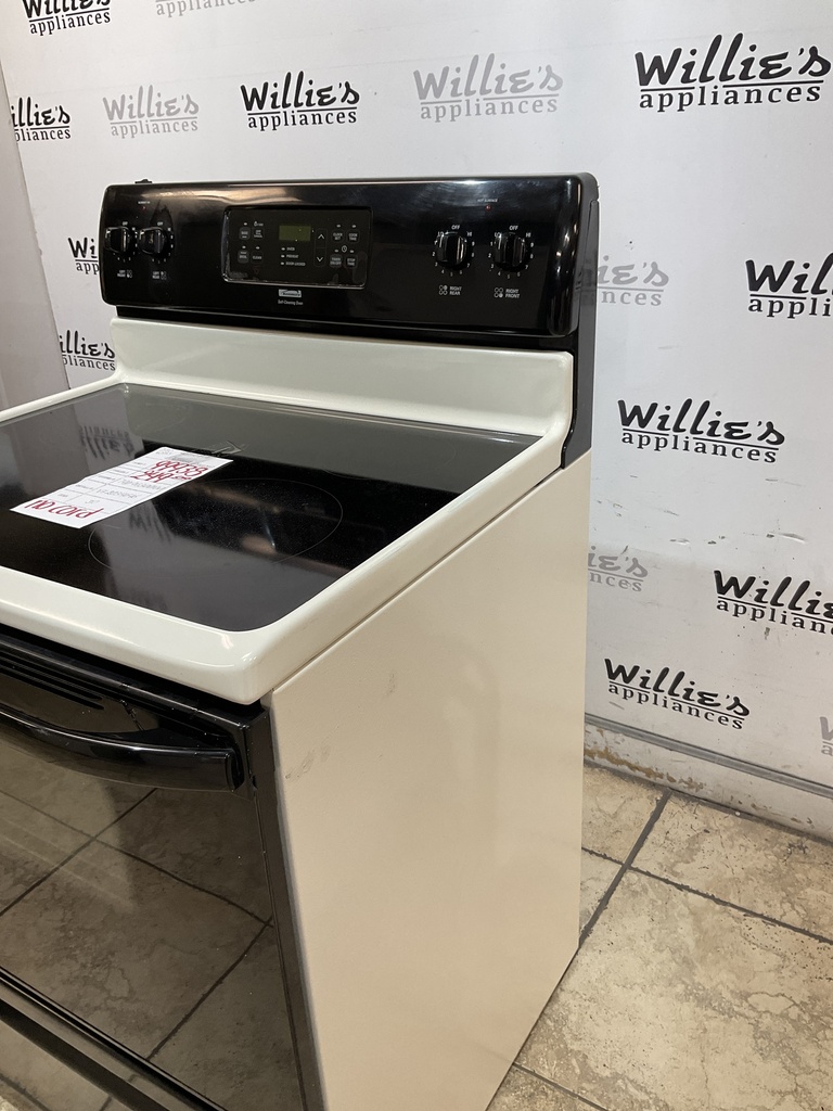 Kenmore Used Electric Stove 220volts (40/50 AMP) 30inches {no cord} (Bisque/Black) 