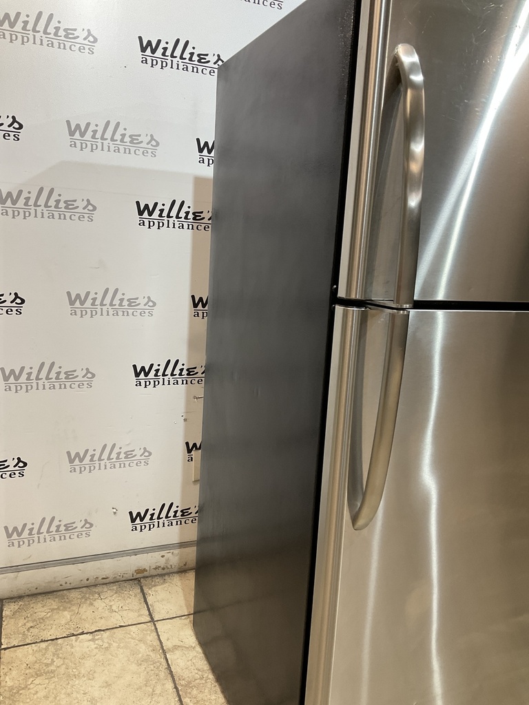 Ge Used Refrigerator Top and Bottom 30x66 1/2” (Stainless Steel) 