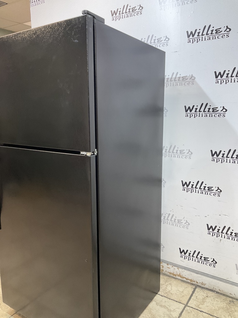 Whirlpool Used Refrigerator Top and Bottom 30x65 1/2” (Black)