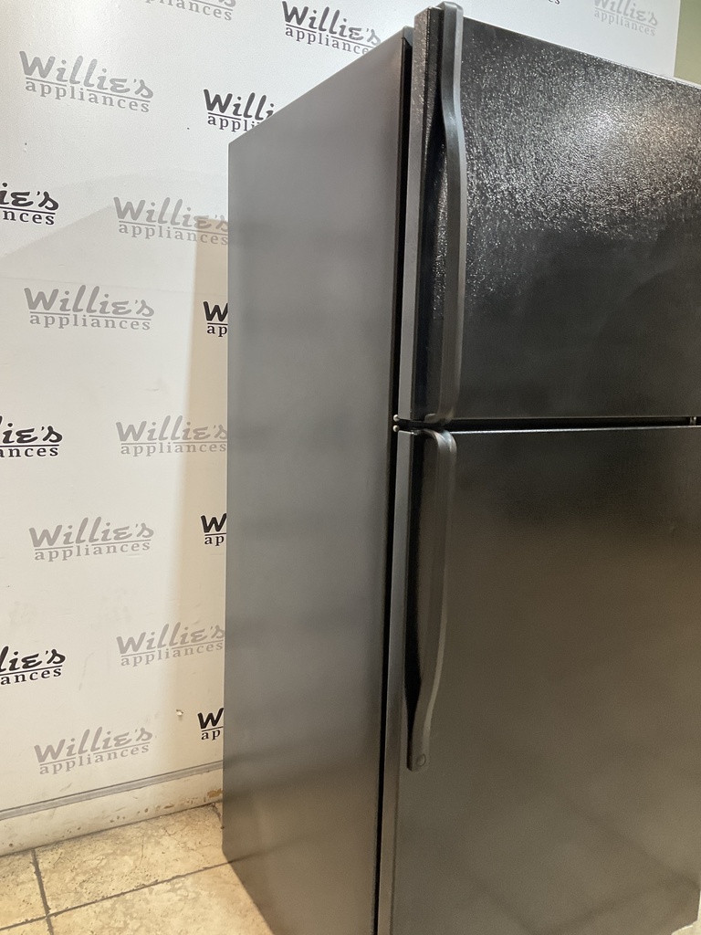 Whirlpool Used Refrigerator Top and Bottom 30x65 1/2” (Black)