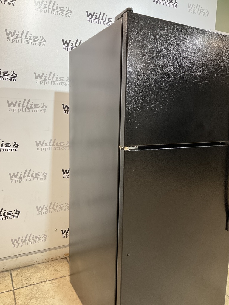 Whirlpool Used Refrigerator Top and Bottom 30x66 1/2” (Black) 
