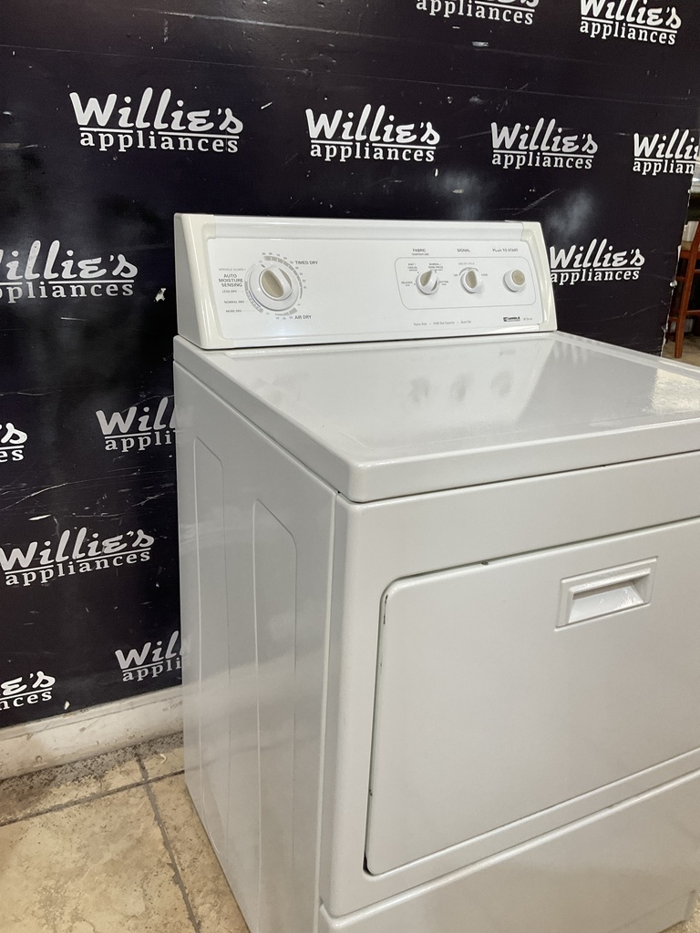 Kenmore Used Electric Dryer 220volts (30 AMP) 27inches {3 prong} (White);