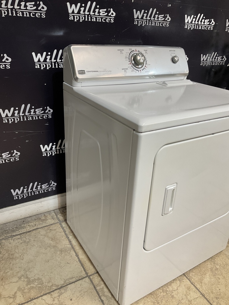 Maytag Used Electric Dryer 220volts (30 AMP) 29inches {3 prong} (White) 