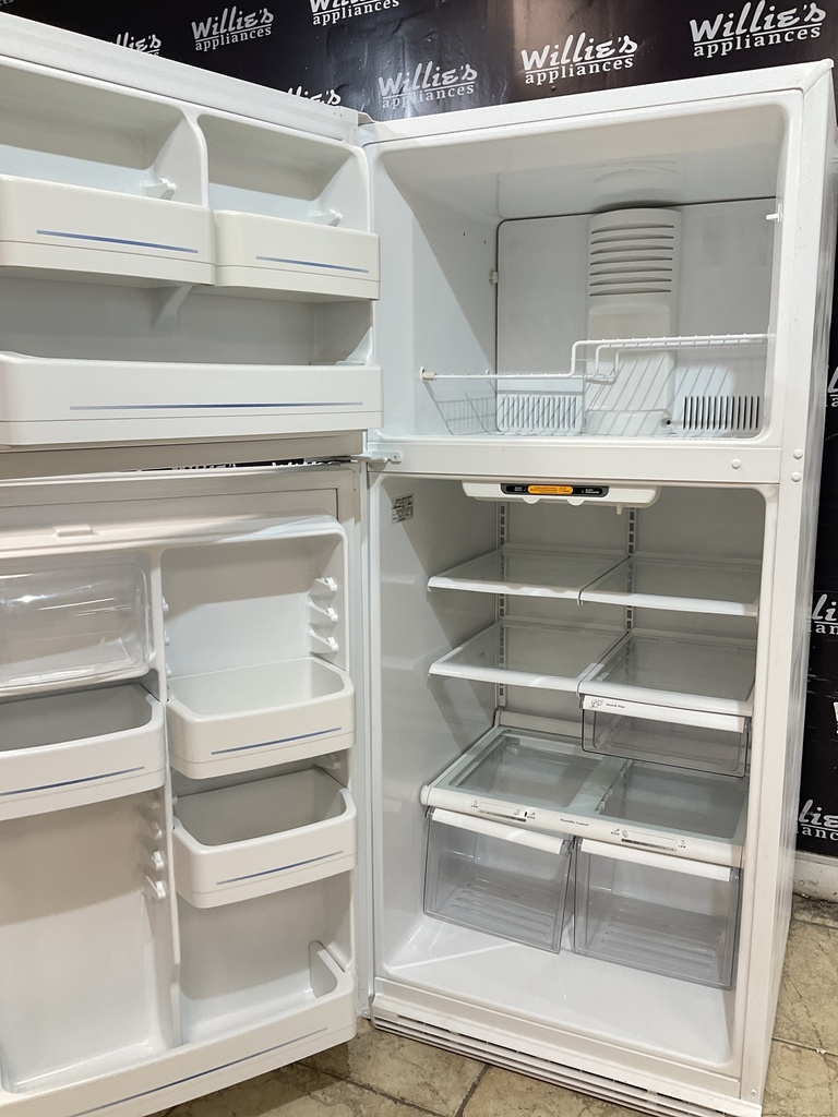 Ge Used Refrigerator Top and Bottom 30x66 (White) 