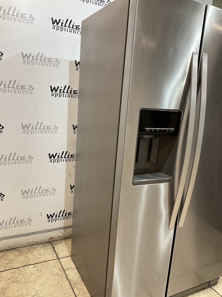 Whirlpool Used Refrigerator Side by Side 36x68 1/2’ (Stainless Steel)