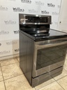 Lg Used Electric Stove 220volts (40/50 AMP) 30inches {3 prong} (Black Stainless Steel)