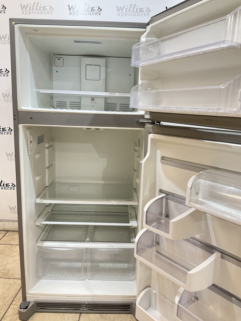 Frigidaire Used Refrigerator Top and Bottom 30x65 1/2” (Stainless Steel) 