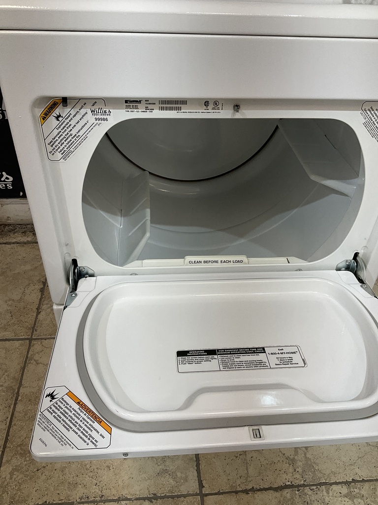 Kenmore Used Electric Dryer 220volts (30 AMP) 27inches {3 prong} (White) 