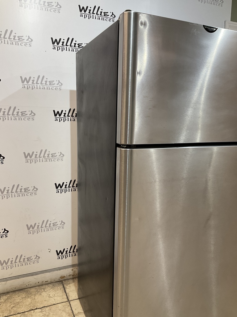 Frigidaire Used Refrigerator Top and Bottom 30x65” (Stainless Steel)