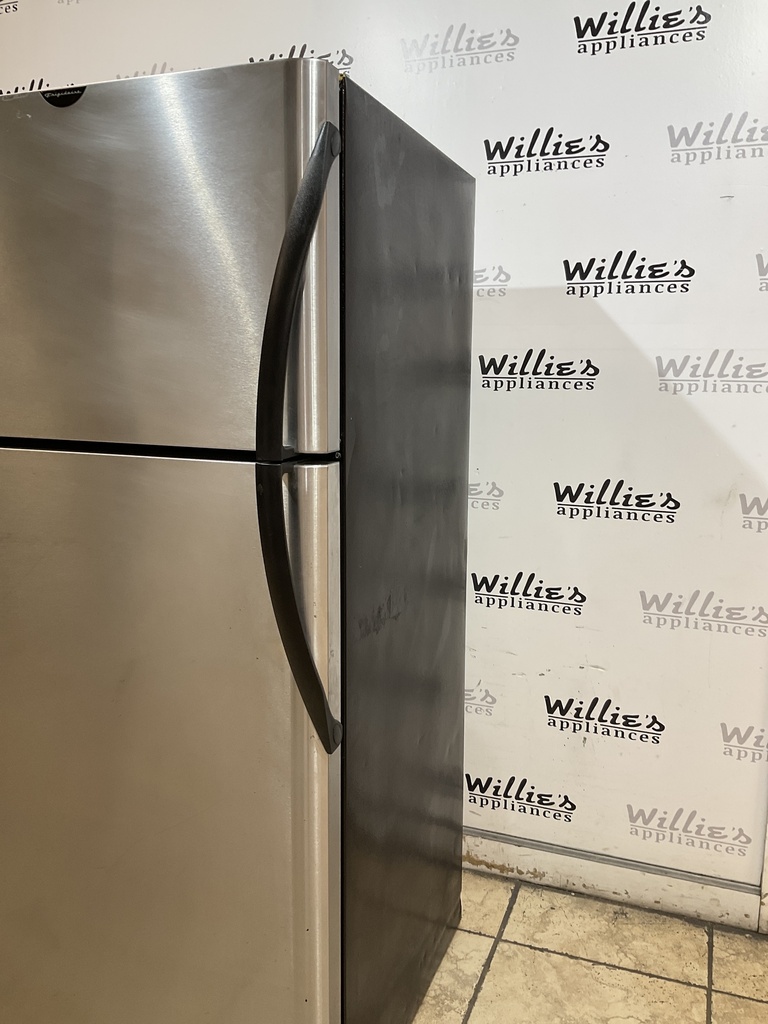 Frigidaire Used Refrigerator Top and Bottom 30x65” (Stainless Steel)
