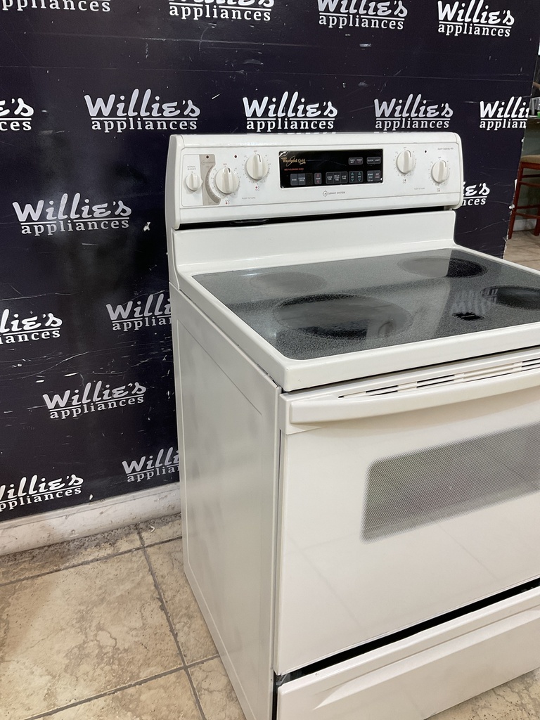 Whirlpool Used Electric Stove 220volts (40/50 AMP) 30inches {no cord} (Bisque) 