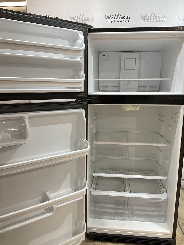 Frigidaire Used Refrigerator Top and Bottom 30x66 (Black) 