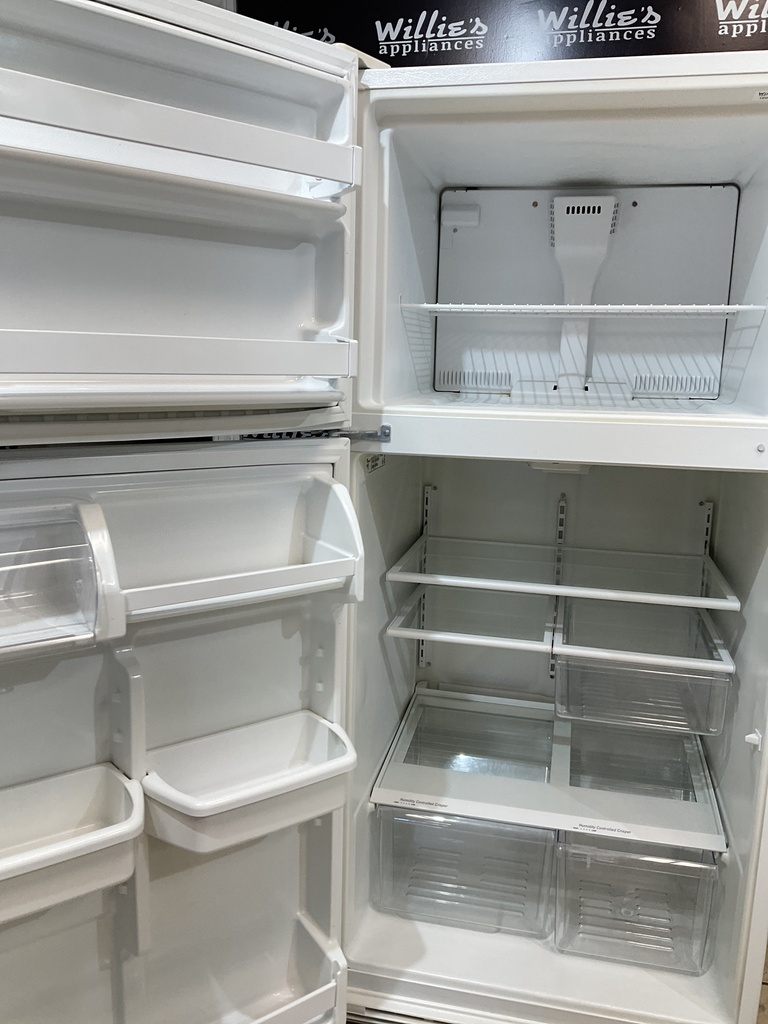 Whirlpool Used Refrigerator Top and Bottom 30x66 (White) 