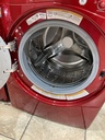 Lg Used Natural Gas Set Washer/Dryer Front-load 27inches (Red) 