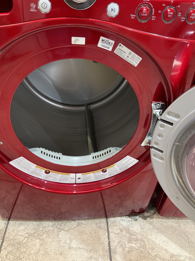 Lg Used Natural Gas Set Washer/Dryer Front-load 27inches (Red) 