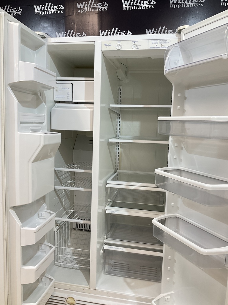 Whirlpool Used Refrigerator Side by Side 36x69 1/2” (White) 
