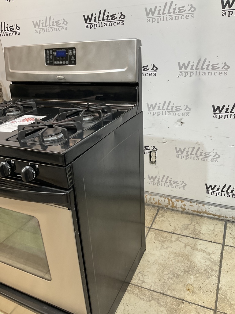 Whirlpool Used Natural Gas Stove 30inches (Stainless Steel) 