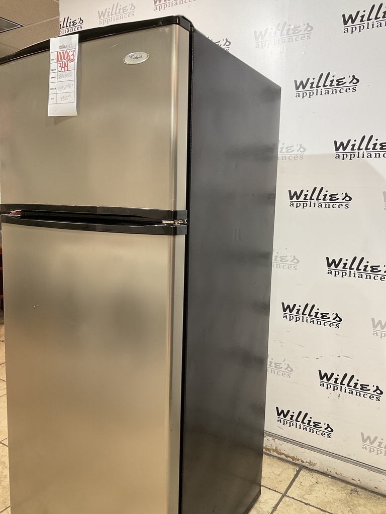 Whirlpool Used Refrigerator Top and Bottom 28x67 1/2” (Stainless Steel)