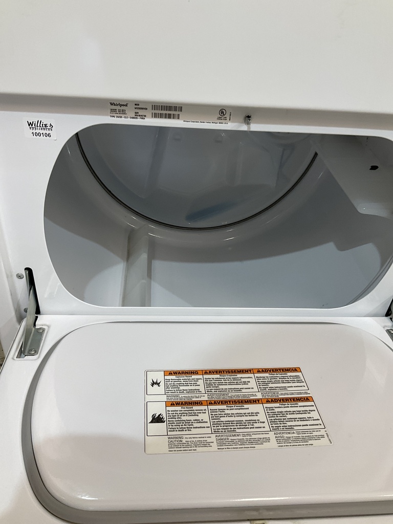 Whirlpool Used Electric Dryer 220volts (30 AMP) 29inches {3 prong} (White) 