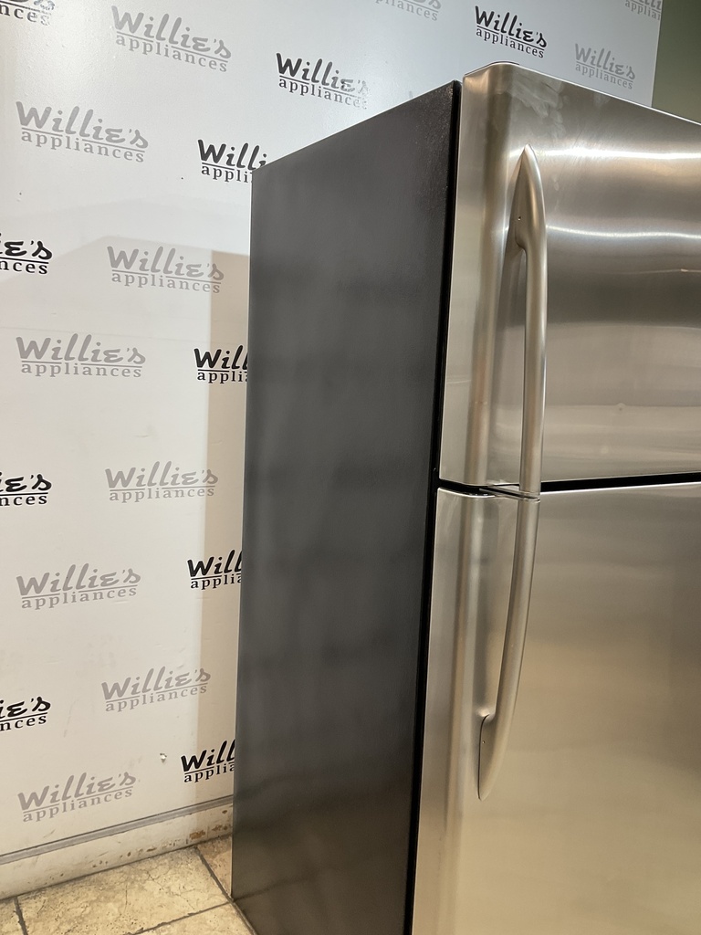 Ge Used Refrigerator Top and Bottom 36x68 1/2” (Stainless Steel) 