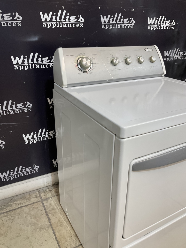Whirlpool Used Electric Dryer 220volts (30 AMP) 27inches {3 prong} (White) 