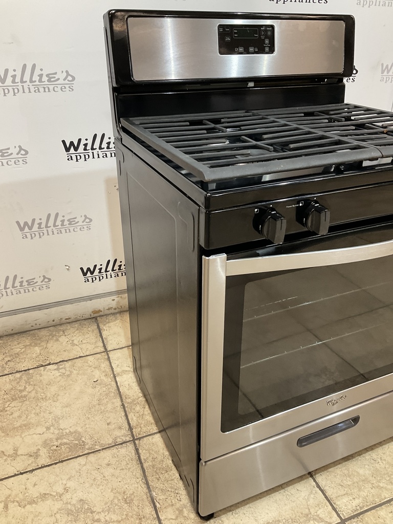 Whirlpool Used Natural Gas Stove 30inches (Stainless Steel) 