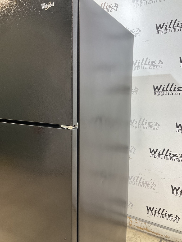 Whirlpool Used Refrigerator Top and Bottom 30x66 1/2” (Black) 
