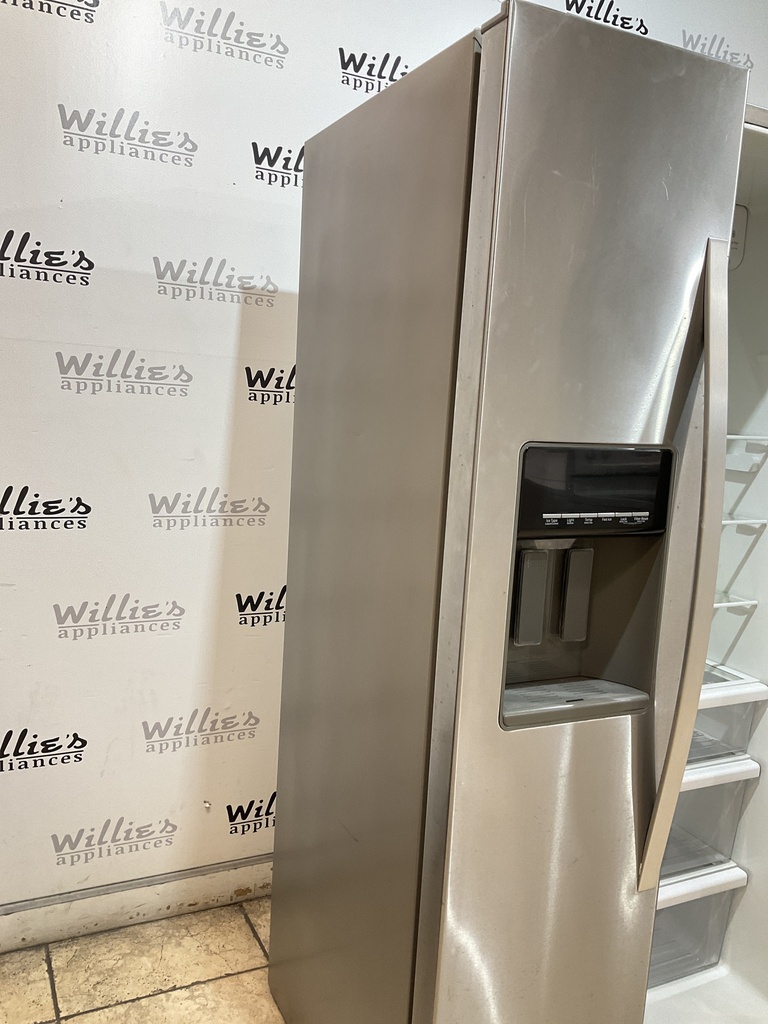 Whirlpool Used Refrigerator Side by Side Counter Depth 36x69 (Stainless Steel) 