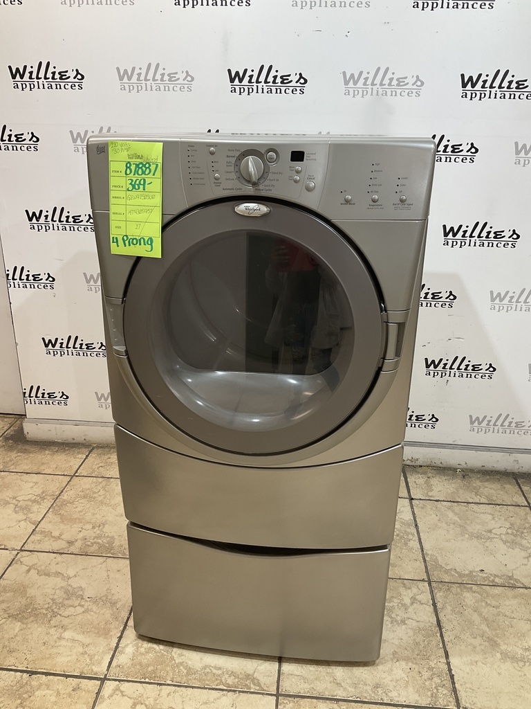 Whirlpool Used Electric Dryer 220volts (40/50 AMP) 27inches”