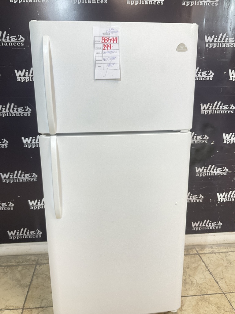 White Westinghouse Used Refrigerator Top and Bottom 30x65 1/2”