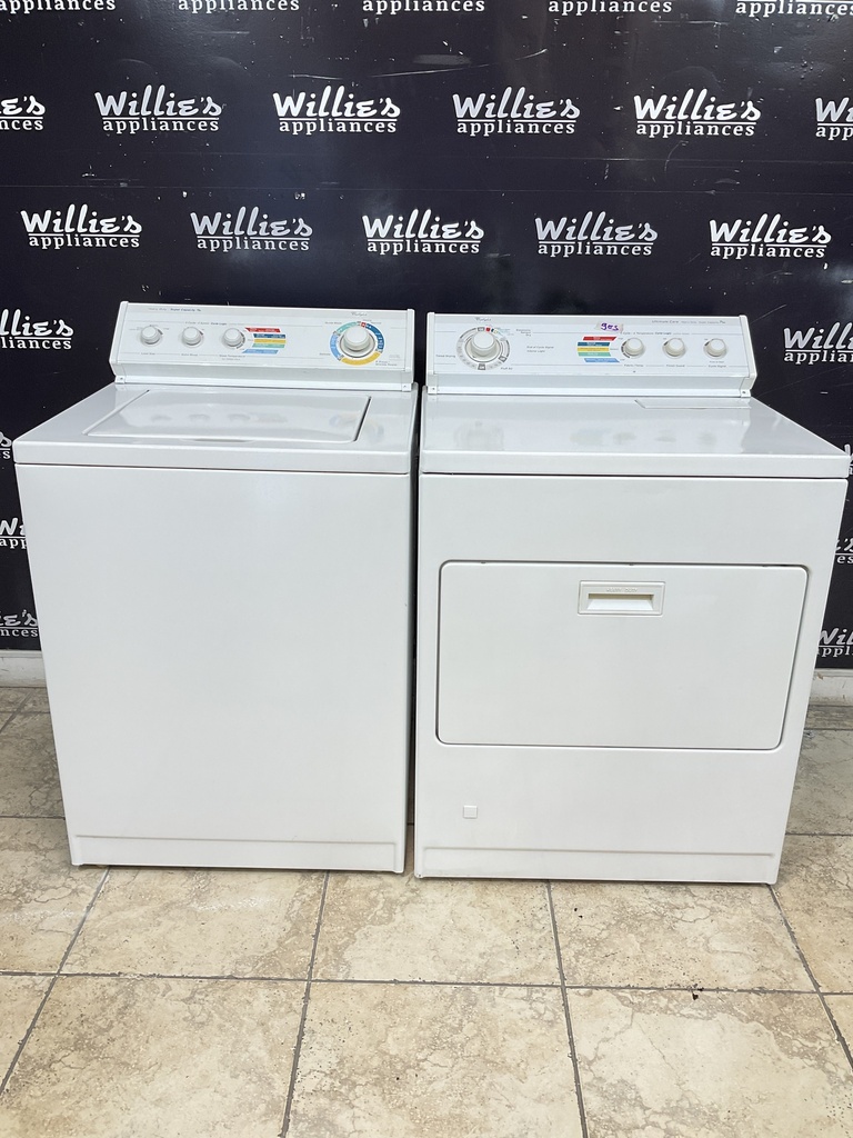 Whirlpool Used Natural Gas Set Washer/Dryer 27/29inches