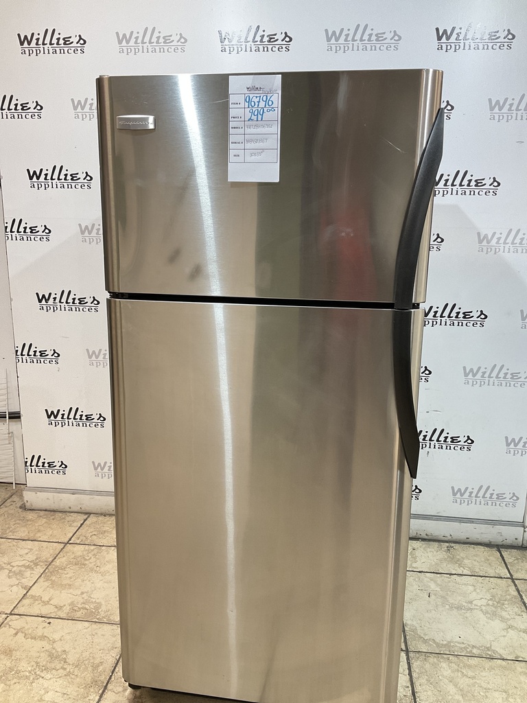 Frigidaire Used Refrigerator Top and Bottom 30x65 1/2” 