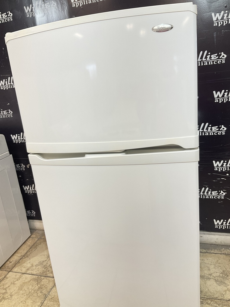 Whirlpool Used Refrigerator Top and Bottom 33x65 1/2” (White)